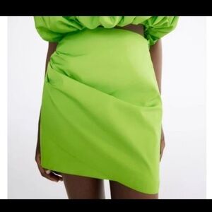 Zara Ruched Mini Skirt